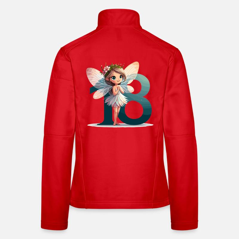 18 ans fée elfe mignon cadeau d’anniversaire Veste en tissu softshell Femme