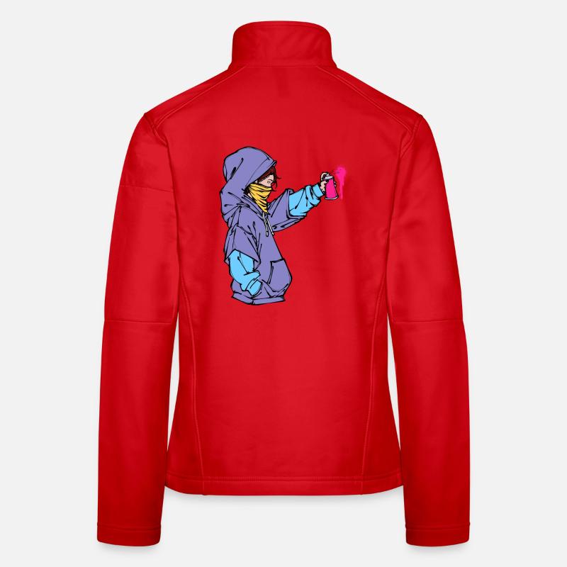 Graffiti Spraydose Kunst Strassenkunst Sprayer Frauen Softshelljacke