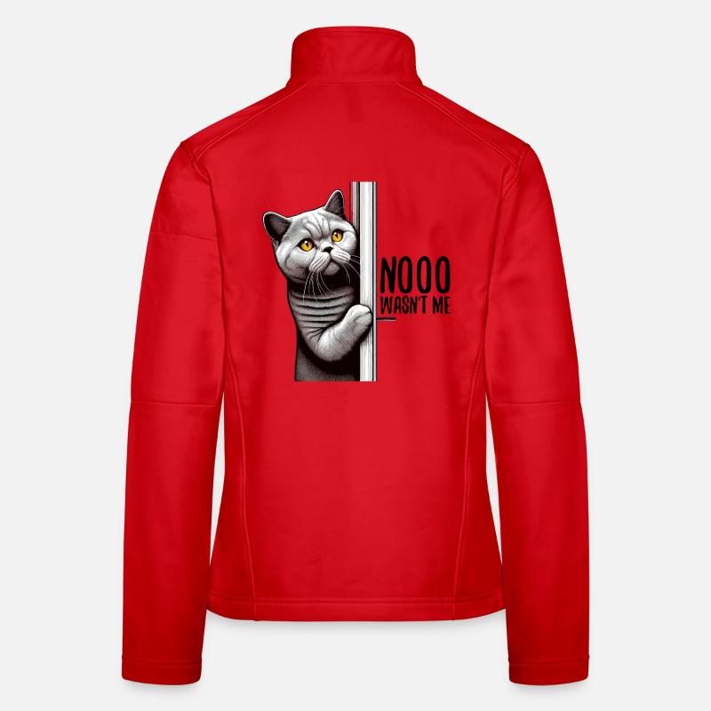 Non, je n’étais pas BKH Blue Cat cadeau Veste en tissu softshell Femme