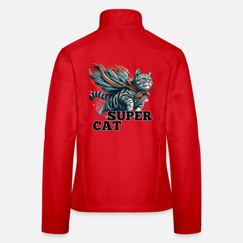 Super chat British Shorthair BKH Tabby Veste en tissu softshell Femme