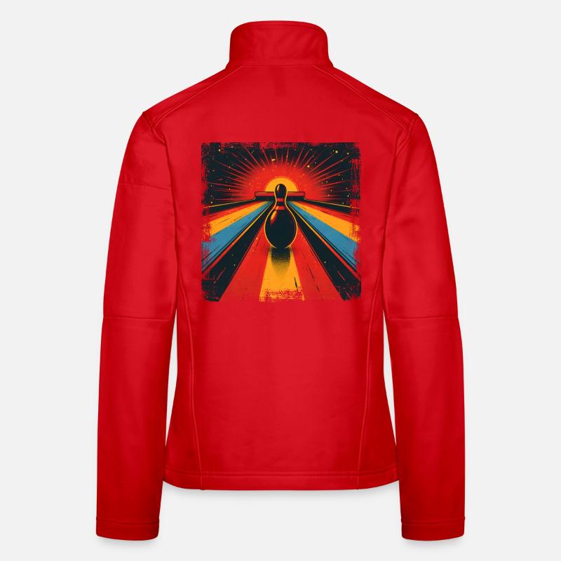 Bowling in vintage style Women's Softshell Jacket