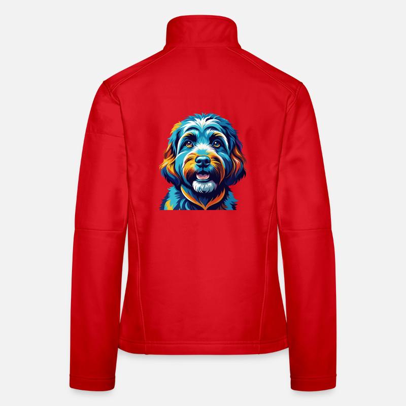 Cockapoo Hunderasse Bunt Karikatur Kawaii Frauen Softshelljacke