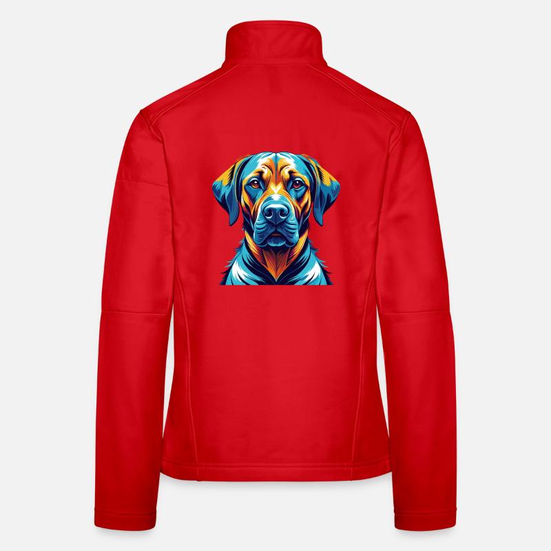 Rhodesian Ridgeback Hunderasse Karikatur Kawaii Frauen Softshelljacke
