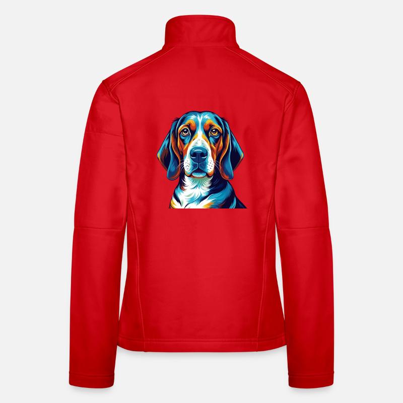 Treeing Walker Coonhound Hunderasse Karikatur Kawaii Frauen Softshelljacke