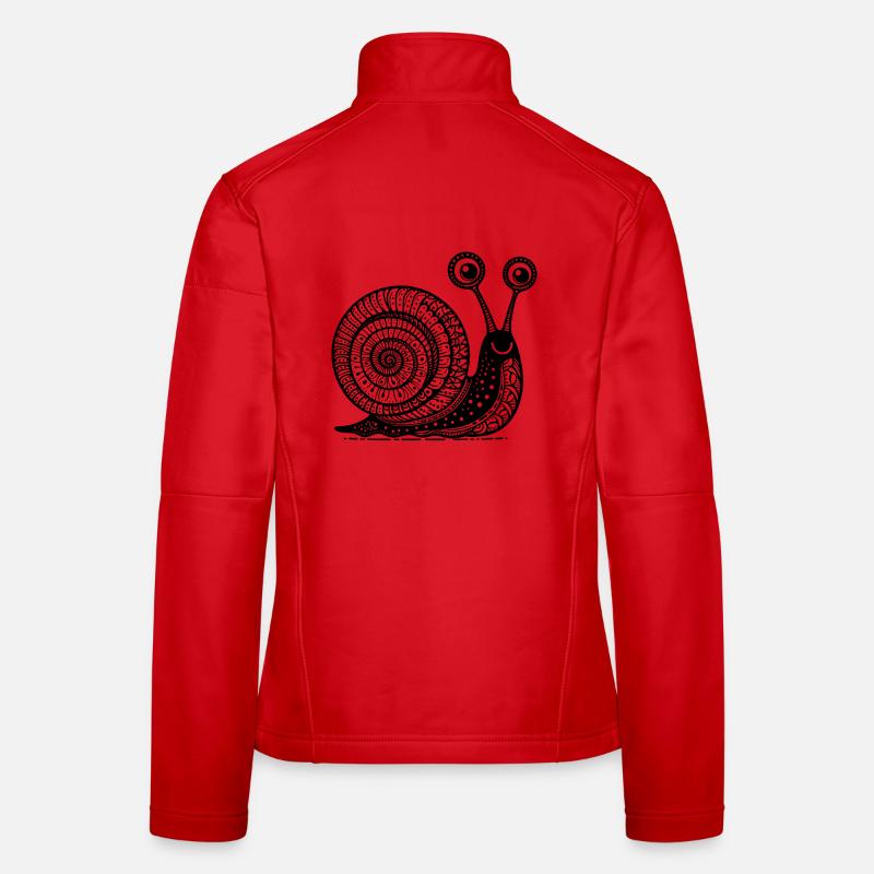 Snail's Pace: Langsame und stetige Zen-Kunst - Frauen Softshelljacke - Rot