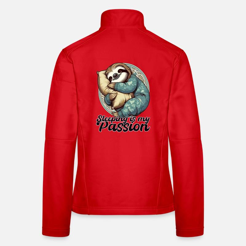 Sloth Sleeping Passion Gift Women's Softshell Jacket
