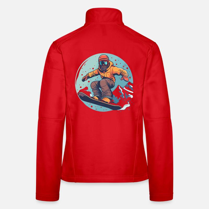 Graphismes de snowboard Veste en tissu softshell Femme