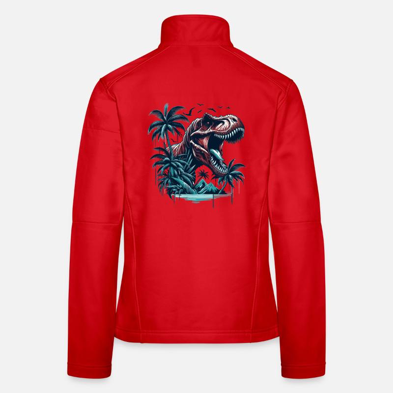T-Rex Roars Dinosaur Dino Gift Women's Softshell Jacket
