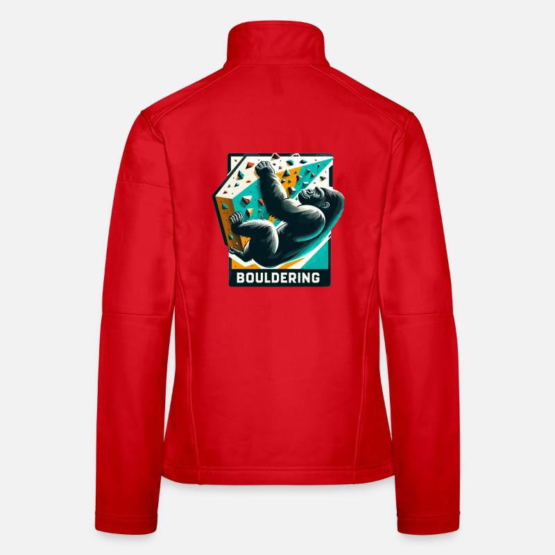 Bouldering Gorilla Gift Women's Softshell Jacket