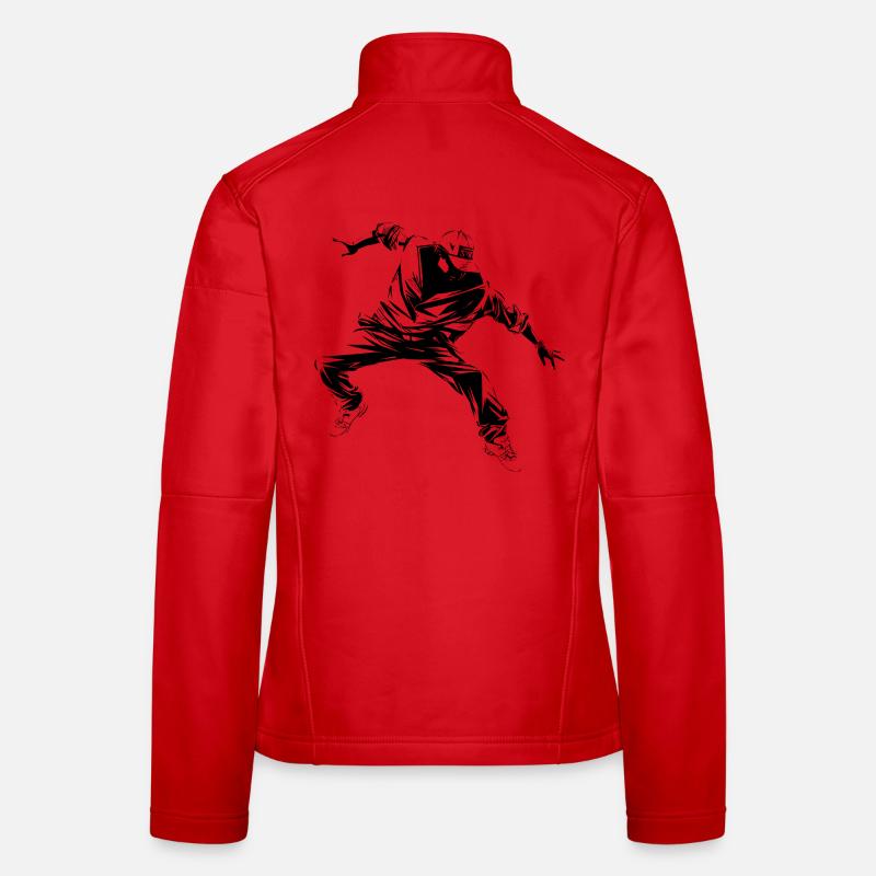 B Boy Grafik Frauen Softshelljacke