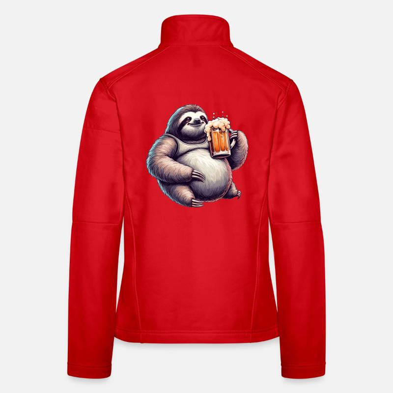 Dad Bod Bierbauch Bier Faultier Geschenk Frauen Softshelljacke