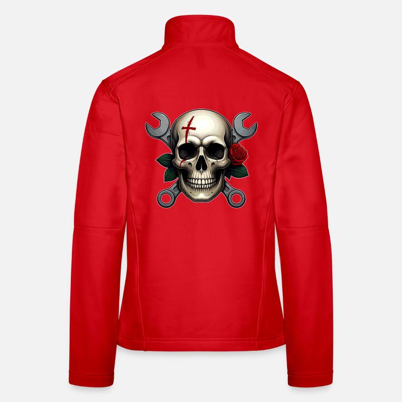 Skull Art - Crâne moderne dans un design bicolore Veste en tissu softshell Femme