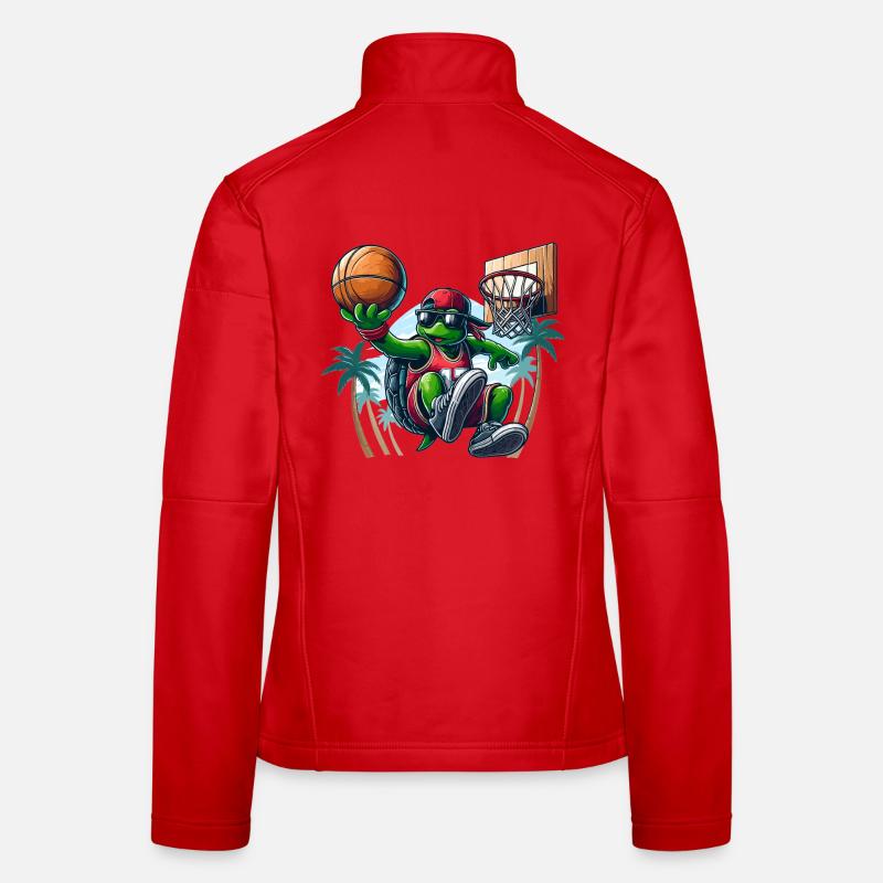 Basketball Turtle Dunking Cool Gift Women's Softshell Jacket