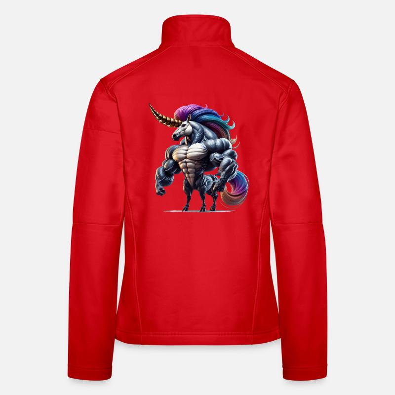 Super Einhorn - Frauen Softshelljacke - Rot