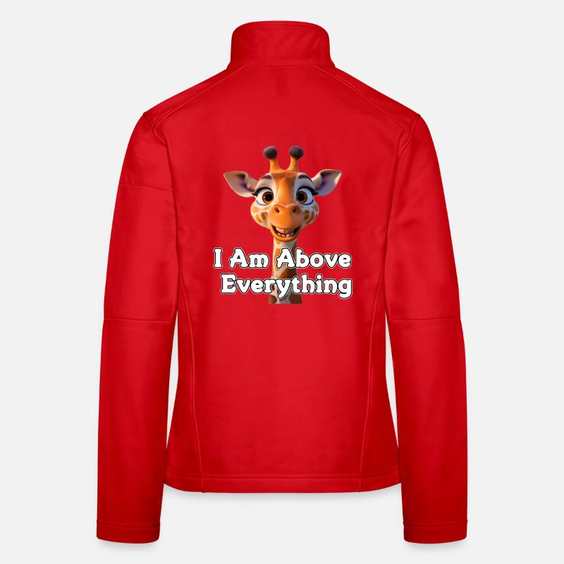 Girafe avec message de motivation Veste en tissu softshell Femme