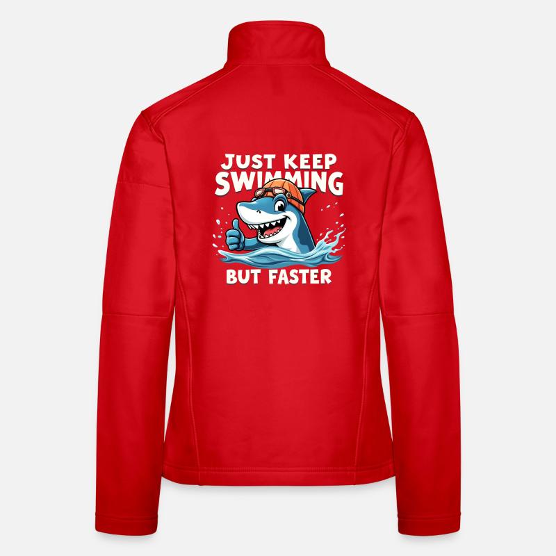 Continuez à nager, mais plus vite Veste en tissu softshell Femme