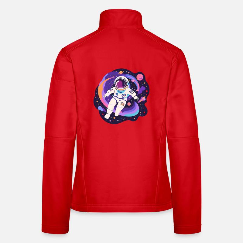 Space Rainbow Astronaut Women's Softshell Jacket