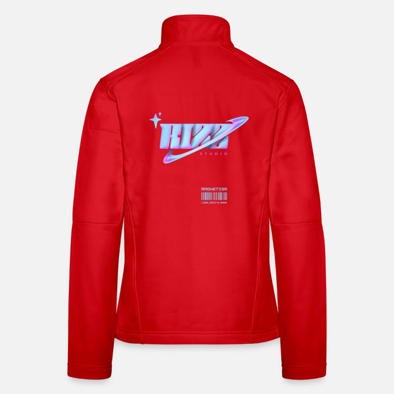 Rizz Studio Galaxy Look - Frauen Softshelljacke - Rot