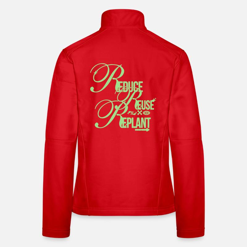 Reduce Reuse Replant Statement Women's Softshell Jacket
