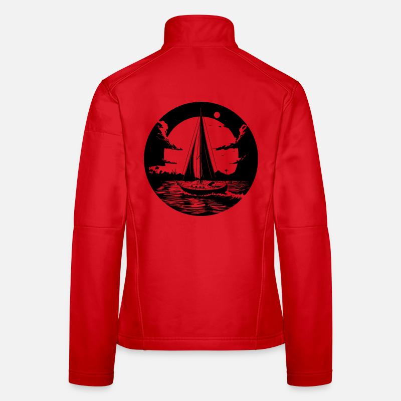 Voile graphique Veste en tissu softshell Femme