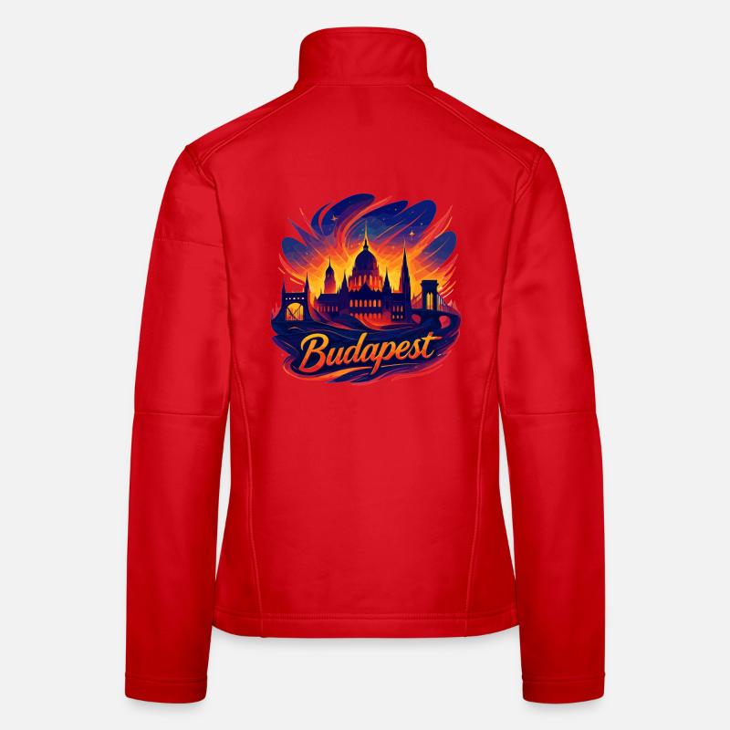 Budapest Capitale Hongrie Silhouette Cadeau Veste en tissu softshell Femme