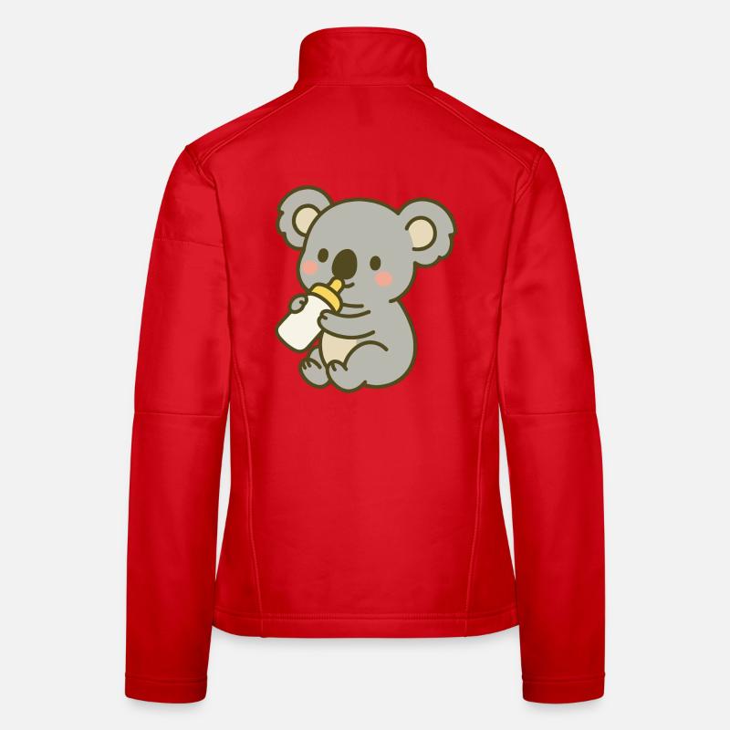 Cuddly koala with bottle Women's Softshell Jacket