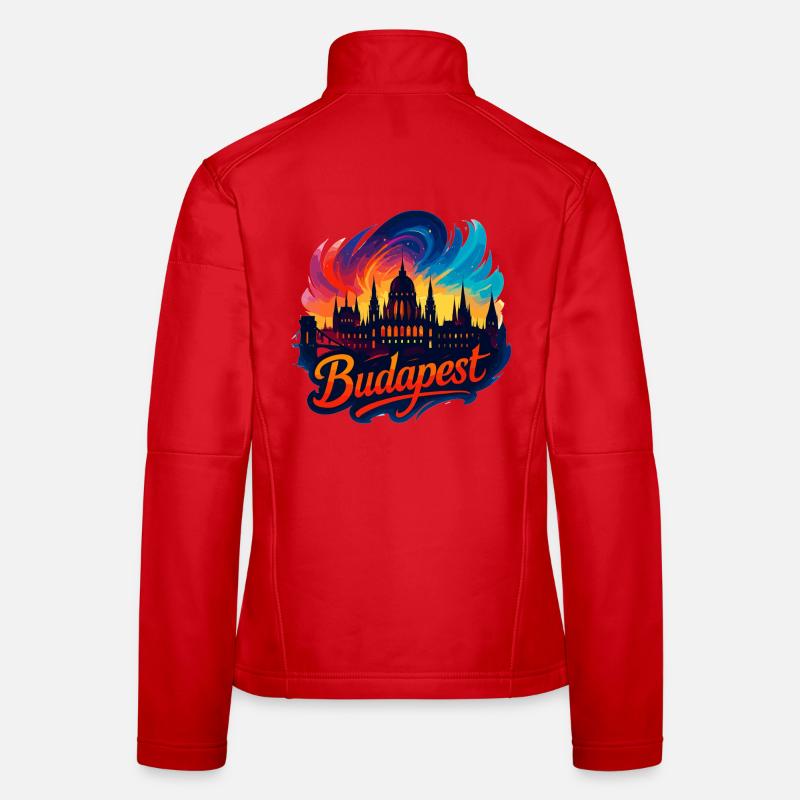 Budapest Capitale Hongrie Silhouette Cadeau Veste en tissu softshell Femme