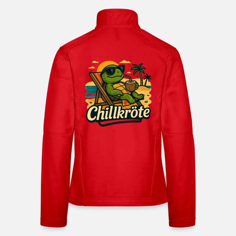 Chillkroete - einfach mal langsam angehen - Frauen Softshelljacke - Rot