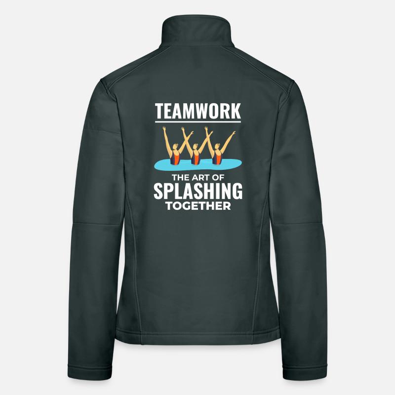 Teamwork Spritzwasser Design Synchronschwimmen Frauen Softshelljacke