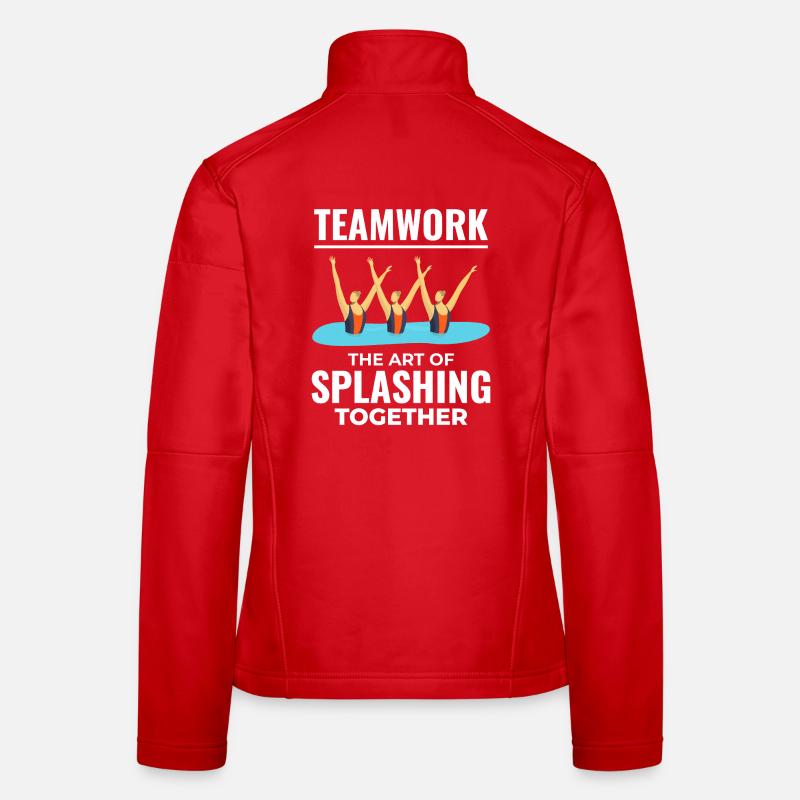 Teamwork Spritzwasser Design Synchronschwimmen Frauen Softshelljacke