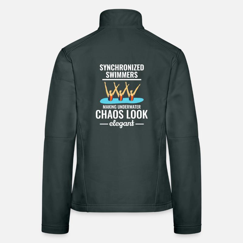 Synchronized Swimmers Underwater Chaos  Women's Softshell Jacket