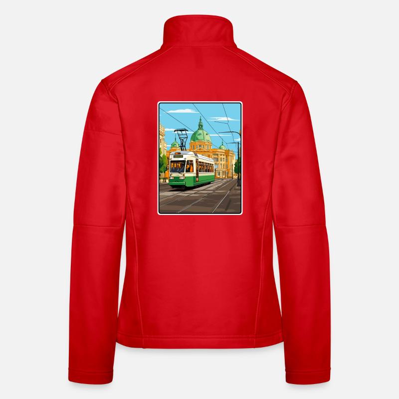Sofia, Bulgarien: Historische Straßenbahn, elegantes Stadtbild Frauen Softshelljacke