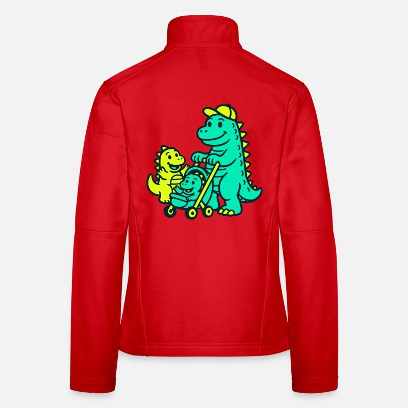 Drachendaddy mit Drachenkids Frauen Softshelljacke