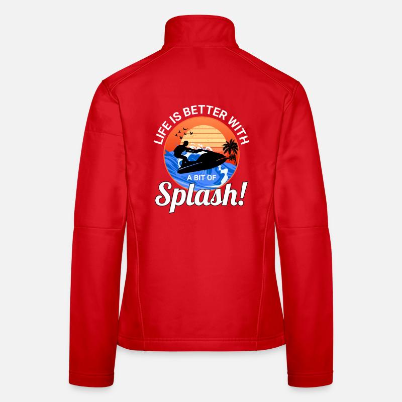 Splash Lover Ocean Sunset Jetski Style Veste en tissu softshell Femme