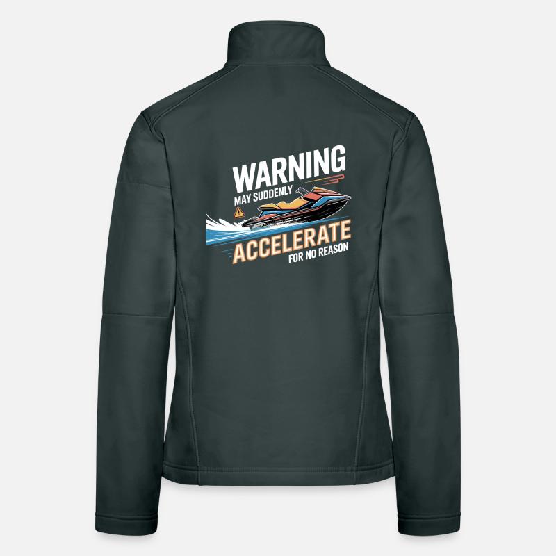 Jetski Warning May Accelerate Without Reason  Women's Softshell Jacket