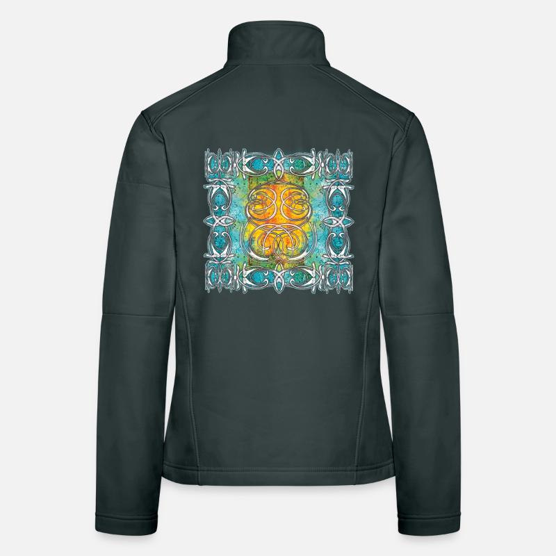Celtic pattern with sun motifs Women's Softshell Jacket