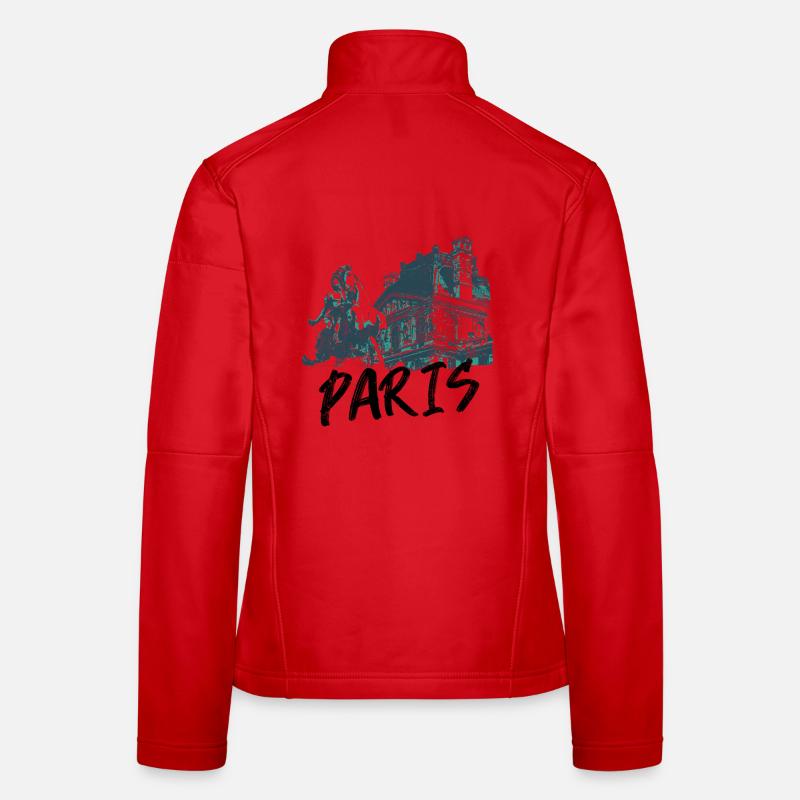 Paris, Statue Équestre et Architecture Veste en tissu softshell Femme