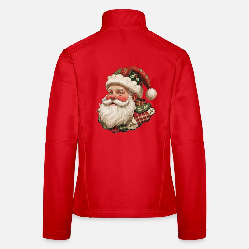 Patchwork Santa Vintage Flair Women's Softshell Jacket
