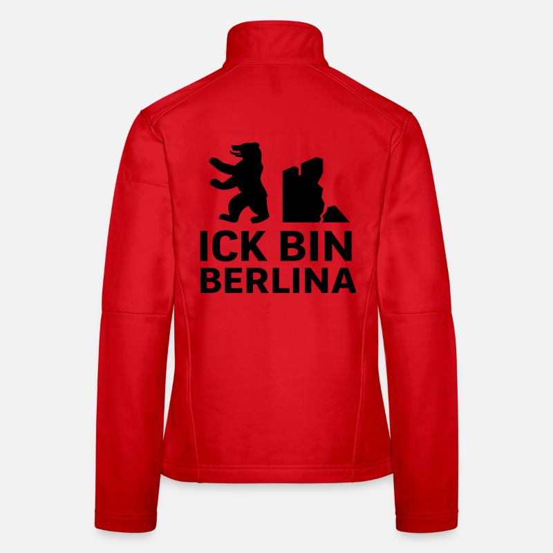 Ick bin Berlina | Berliner Bär & Mauer Spruch Frauen Softshelljacke