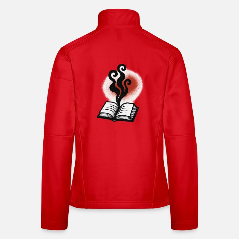 Der Funke der Fantasie eines Buches - Frauen Softshelljacke - Rot