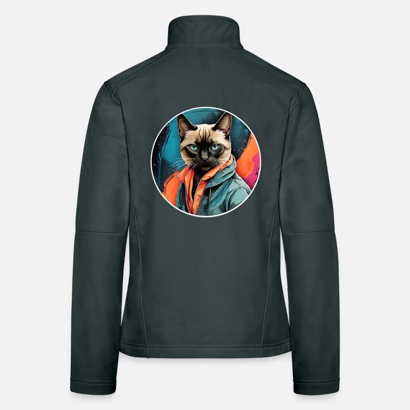 Siamese cat Women's Softshell Jacket