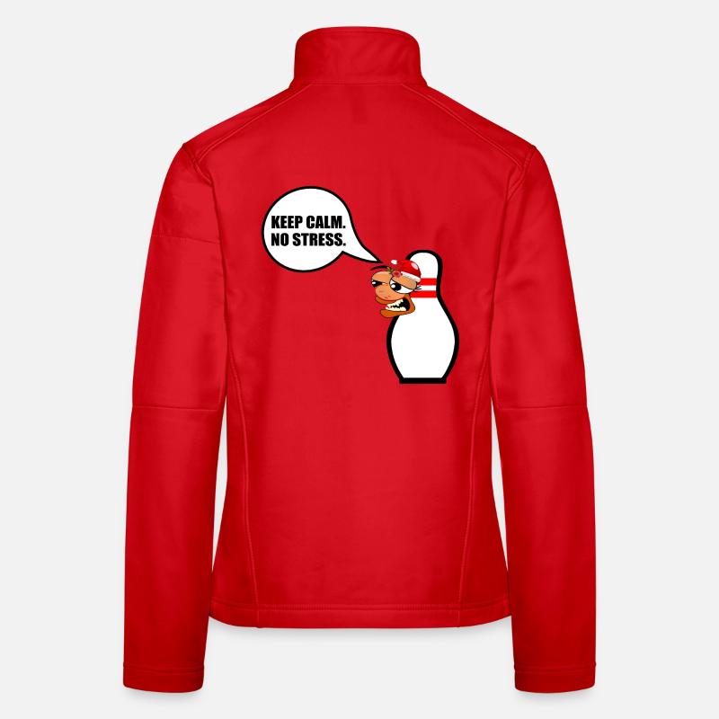 FUNNY CHRISTMAS BOWLING KEEP CALM Women's Softshell Jacket