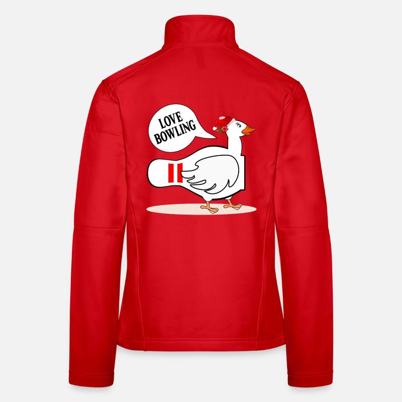 Liebe Bowling Gans Frauen Softshelljacke