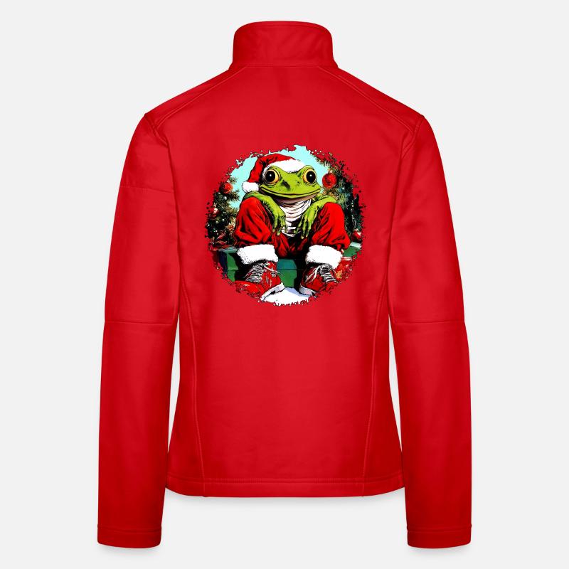 Frogs Christmas Women's Softshell Jacket