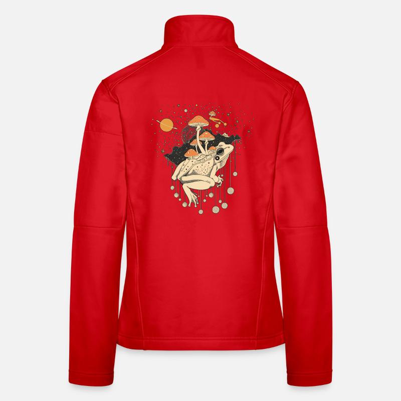 Cosmic Frog & Toadstools in the Universe Women's Softshell Jacket