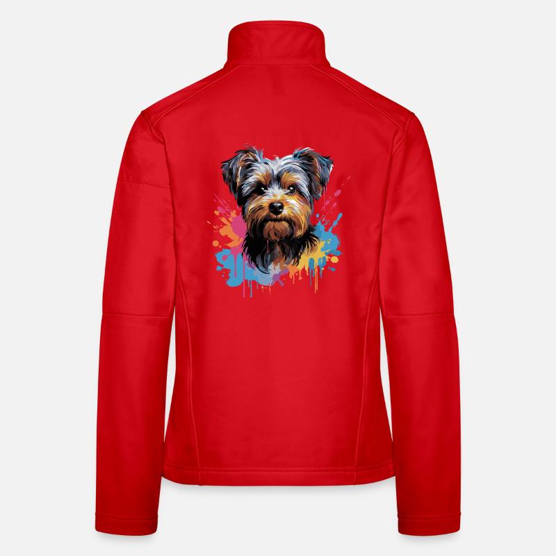 Yorkshire Terrier Splash Style Women's Softshell Jacket