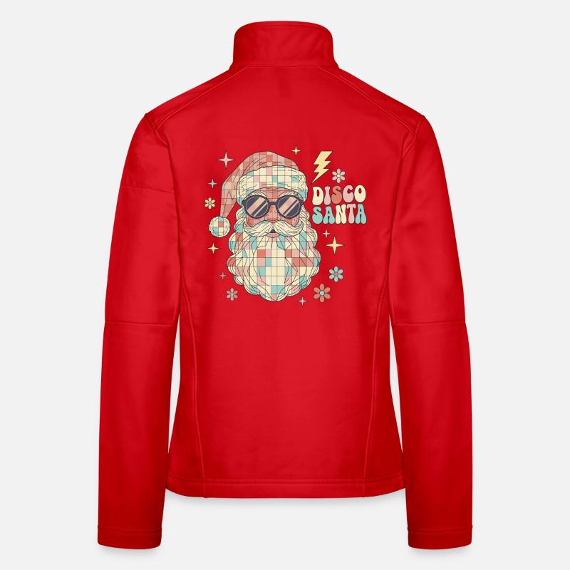 Techno Disco Weihnachtsmann Discokugel Lustig Frauen Softshelljacke