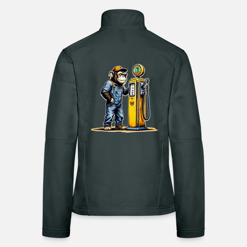 Monkey Vintage Pump-Kunst Frauen Softshelljacke