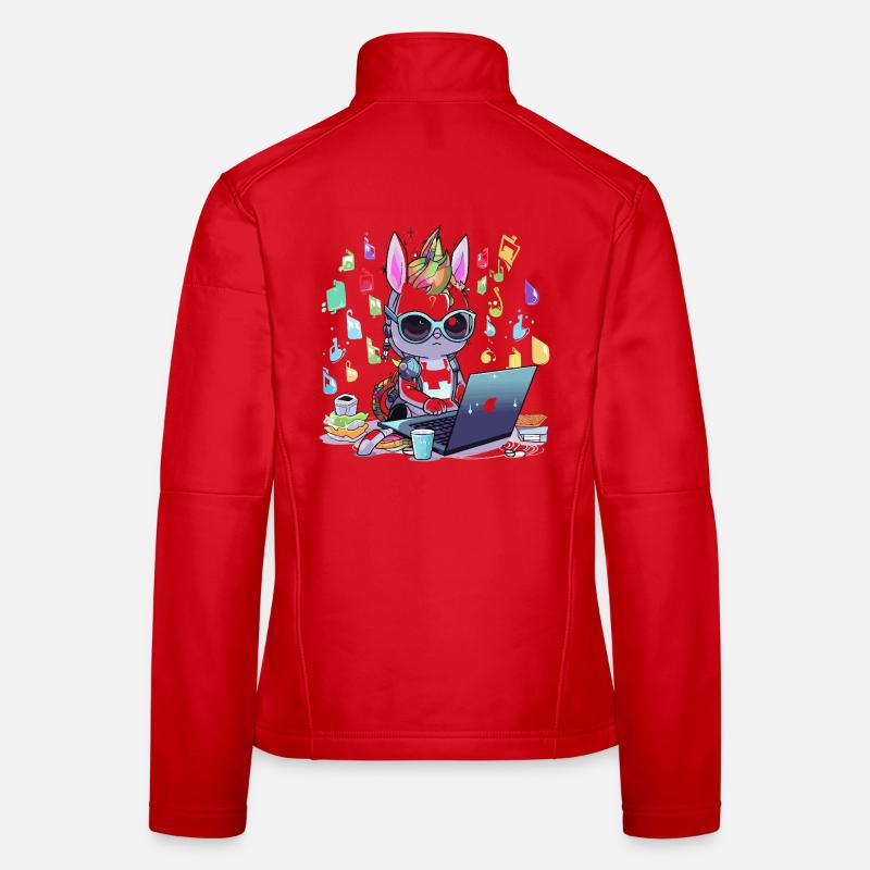Unicorn tech gamer in creative studio Women's Softshell Jacket