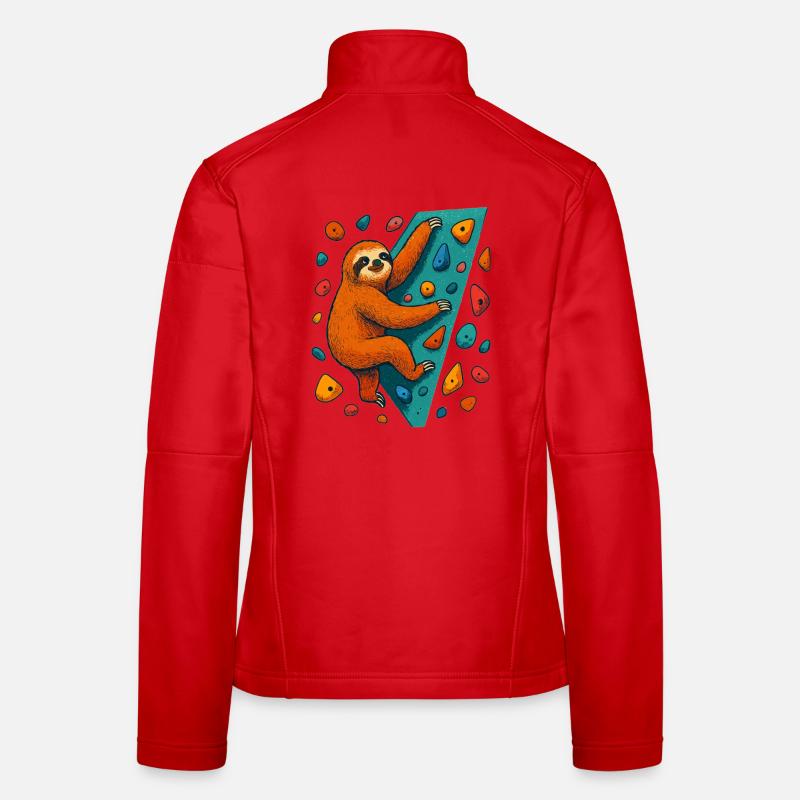 Bouldering Sloth Climbing Boulder Climber Women's Softshell Jacket